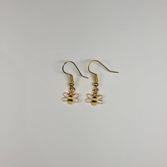 Gold Bee Earrings