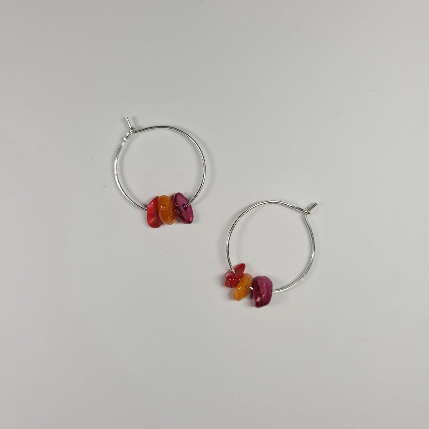 Glass Crystal Hoops