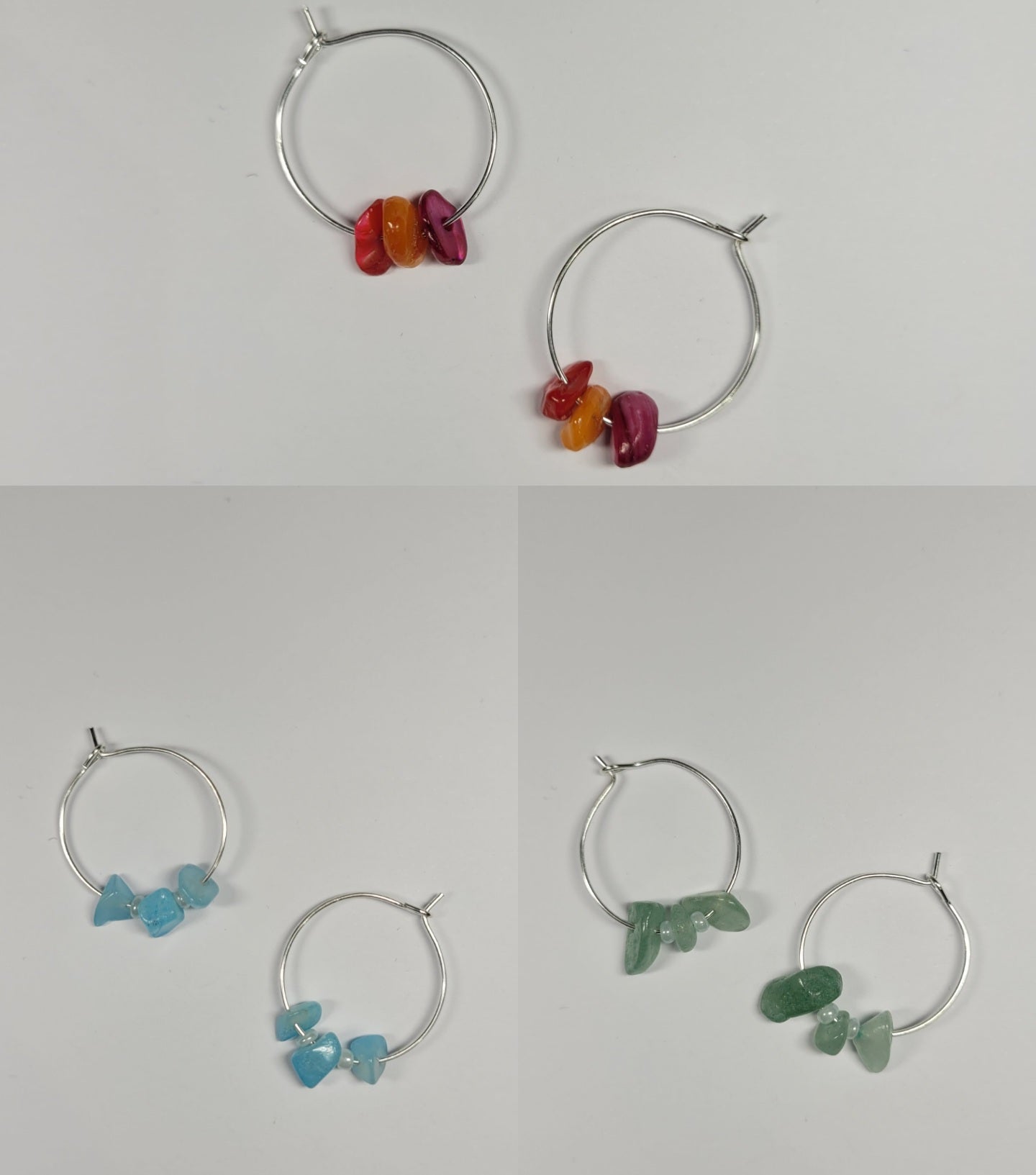 Glass Crystal Hoops