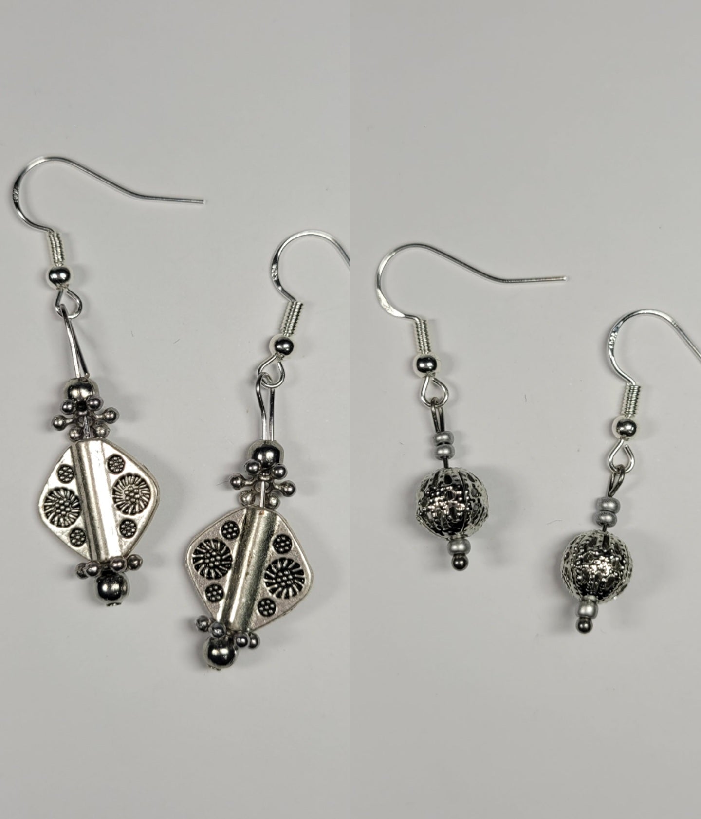 Silver Geometric Earrings