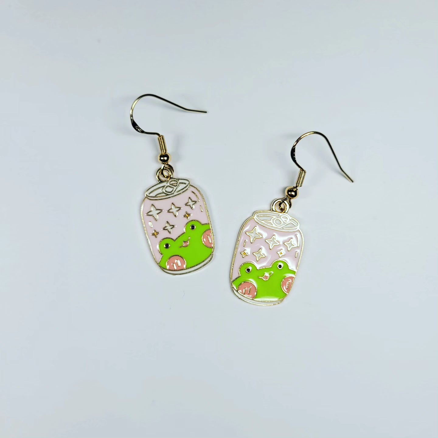 Frog Enamel Earrings